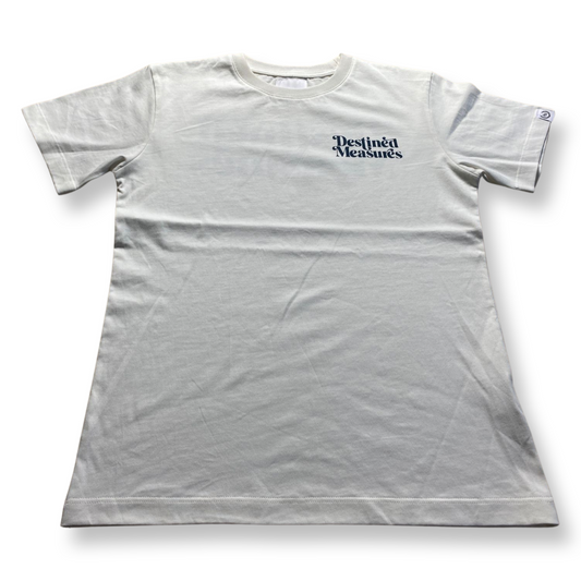 Short sleeve cream/navy logo tee Ordering one size up highly recommended.